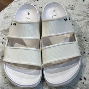 Reef Cream Slide Sandals